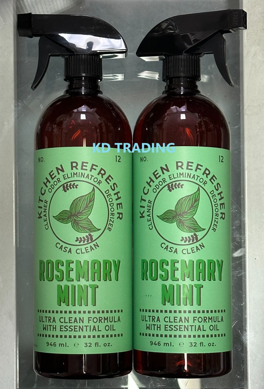 (2-Pk) KITCHEN REFRESHER Ultra Cleaner Odor Eliminator Deodorizer ROSEMARY MINT