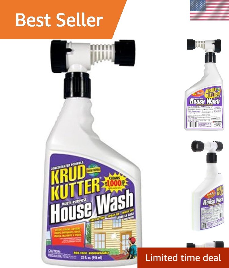 Multi Purpose House Wash, 32 oz, Exterior Cleaner for Siding, Brick, Stucco a…
