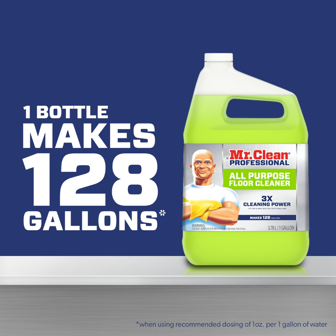 Mr. Clean 02621EA 1 Gallon Finished Floor Cleaner – Lemon Scent New