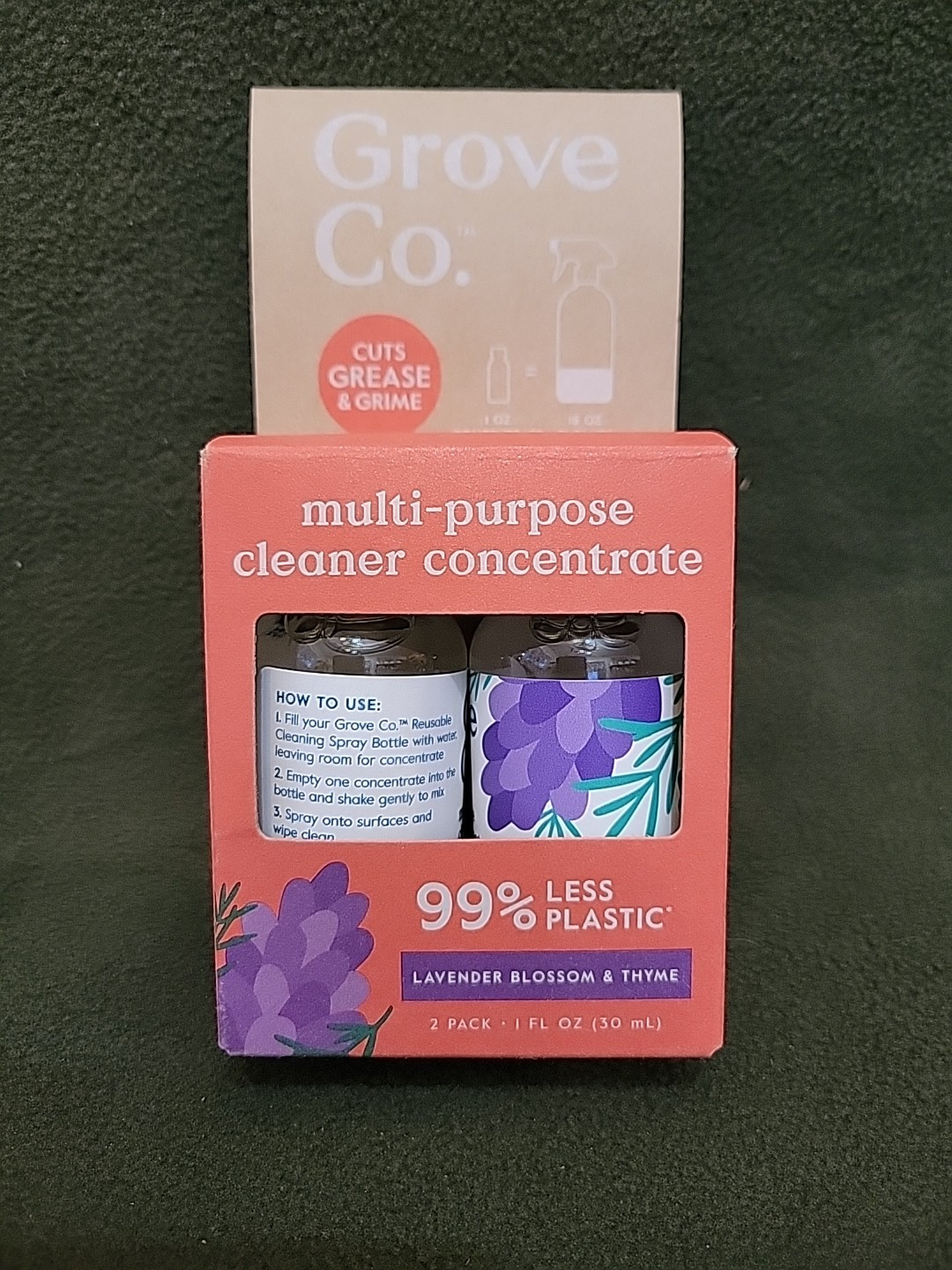 Grove Co. Multi Purpose Cleaner Concentrate. Lavender Blossom & Thyme.