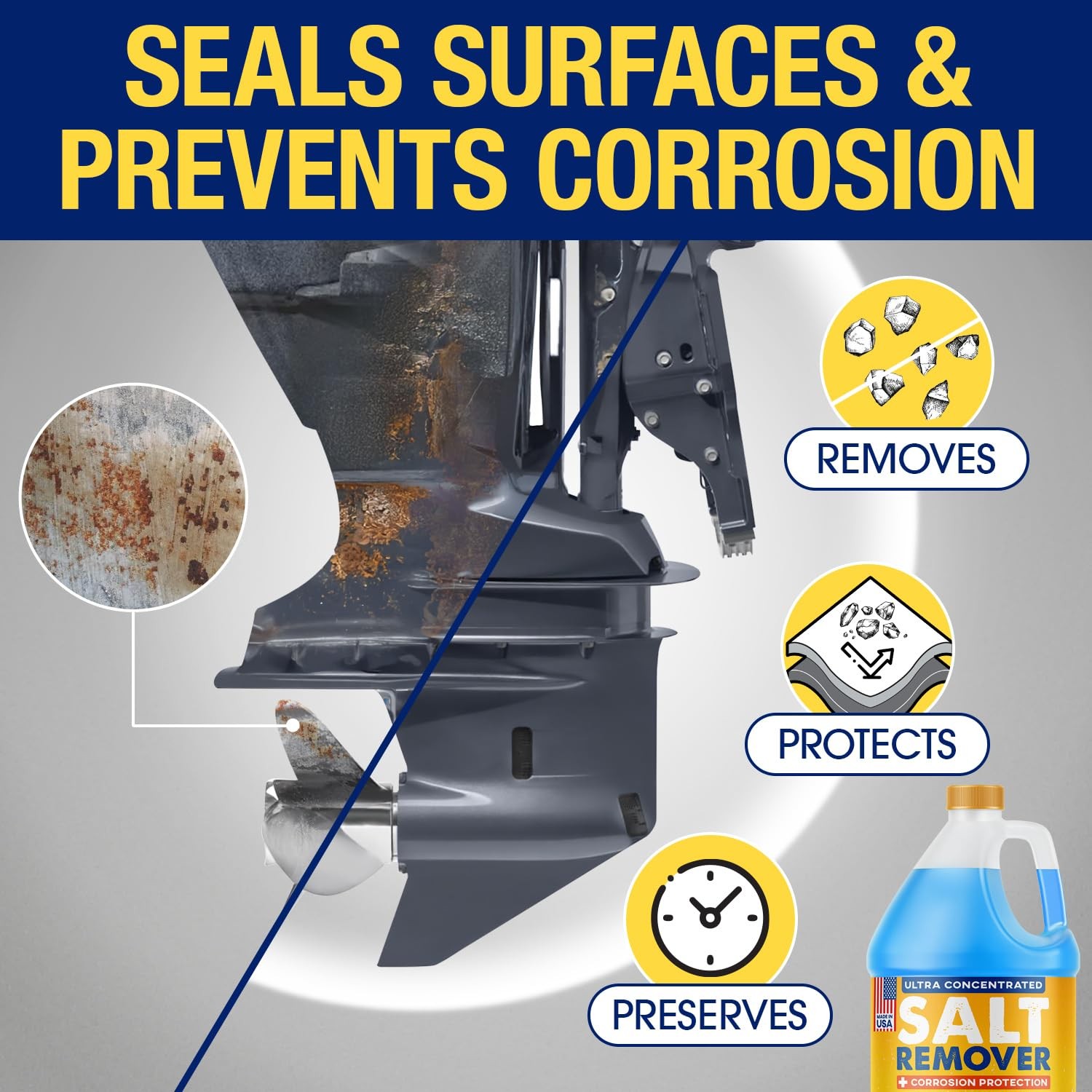 [1 Gallon] Concentrated Salt Remover + Corrosion Protection – Made in USA, Sa…