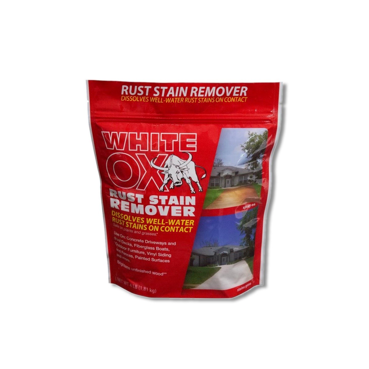 White-Ox Crystals 4 lb Rust Stain Remover & Preventer 64 OZ. WOC4