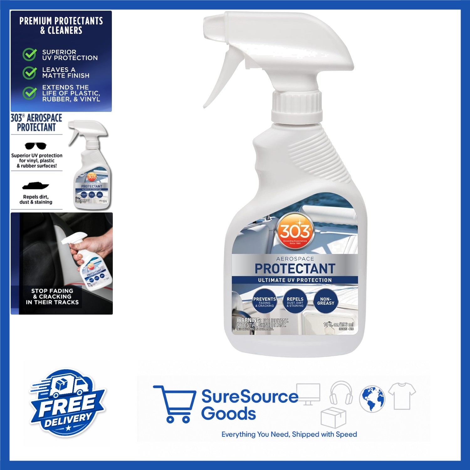 10 Fl. Oz Marine Aerospace Protectant Smooth Matte Finish for Vinyl & Rubber