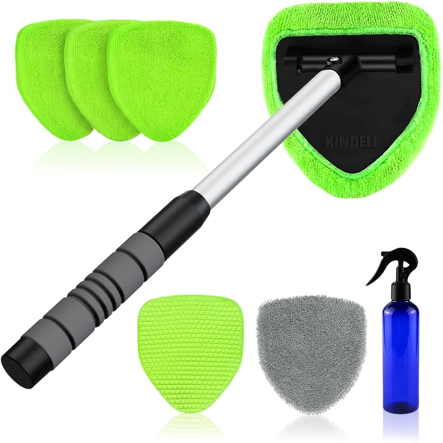 XINDELL Interior Windshield Cleaner Tool – Car Interior Window Cleaning Kit w…