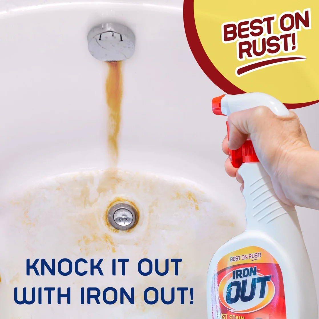 Iron Out Rust Stain Remover 24 fl oz Powerful Cleaner for Bathroom Kitchen Laund
