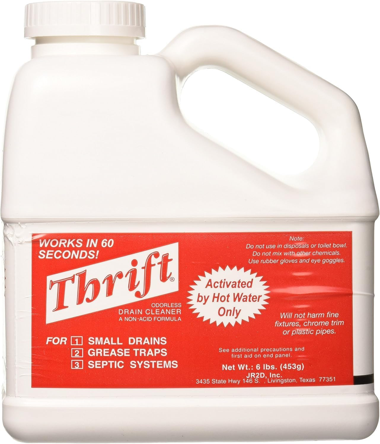 Thrift 6 Lb Alkaline Granular Drain Cleaner – Powerful Clog Remover (1 Pack)