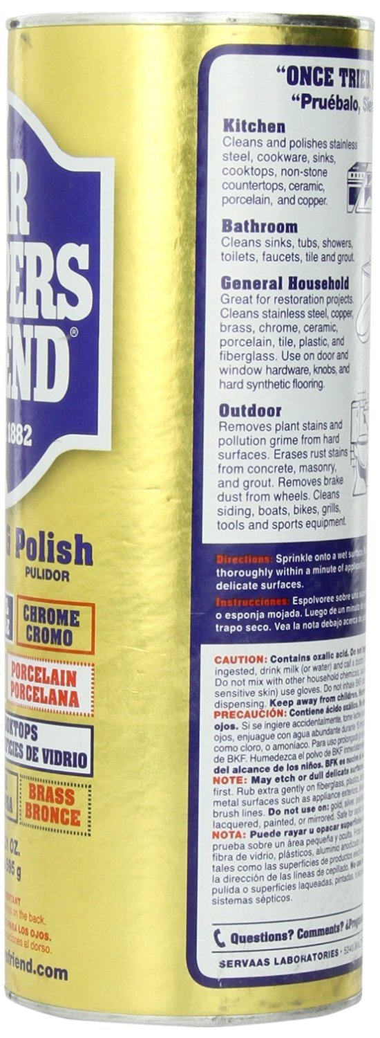 Bar Keepers Friend Cleaner 21 oz Multi Surface Cleanser and Polish