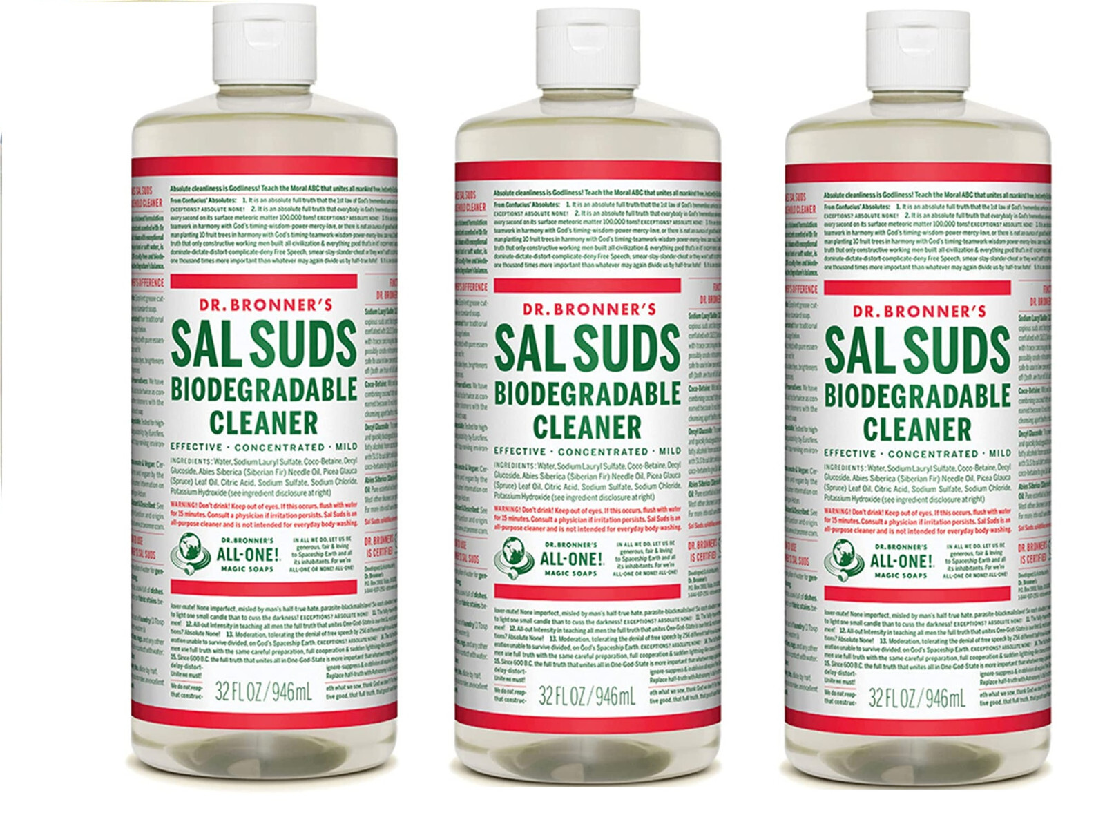 Dr. Bronner’s Biodegradable Organic Sal Suds Liquid Cleaner – 32 oz ***3 PACK**