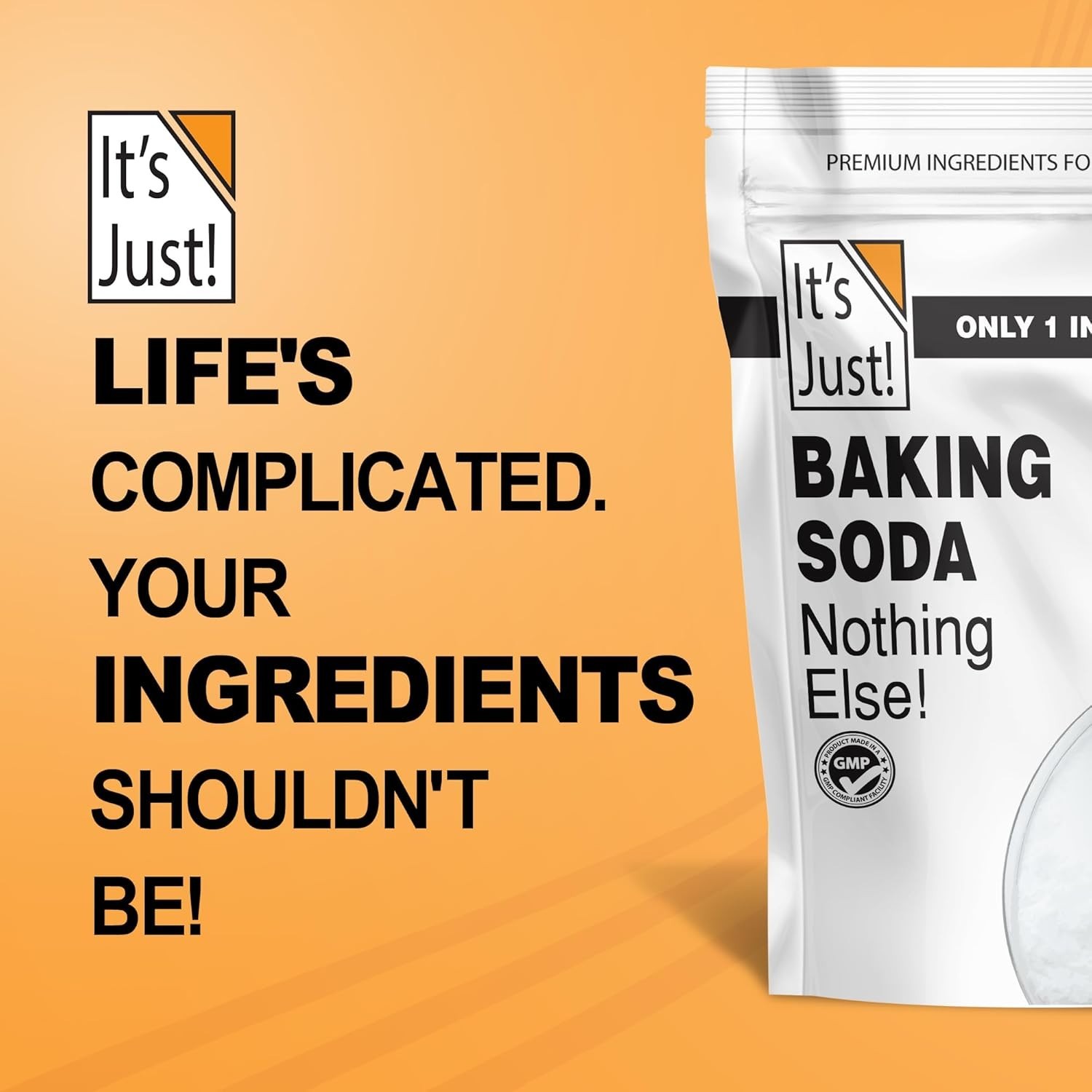 Non-GMO Baking Soda, 20 Oz – Pure Sodium Bicarbonate for Cooking & Cleaning