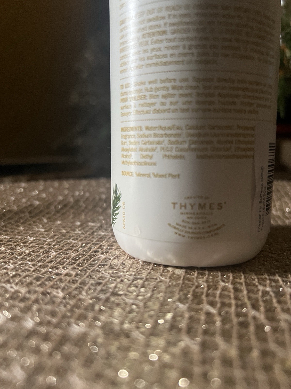 Thymes Frasier Fir Surface Scrub with Baking Soda 11.5 fl oz 340ml