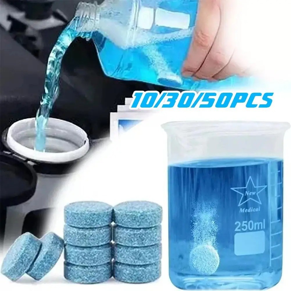 Car Windshield Washer Tablets 40Pcs Car Glass Wiper Fluid Concentrated Clean Tab