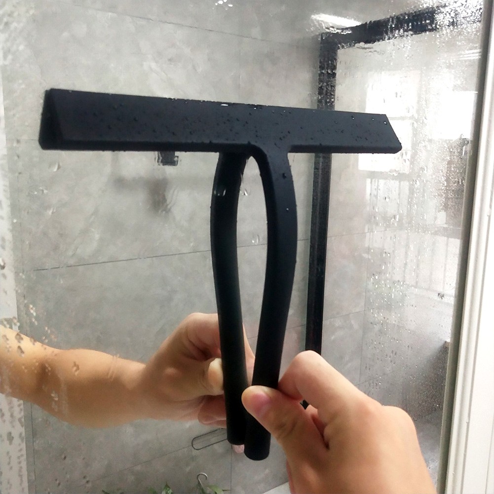 Silicone Squeegee Wiper with Hook Bathroom Shower Tile Scraper Clean Tool