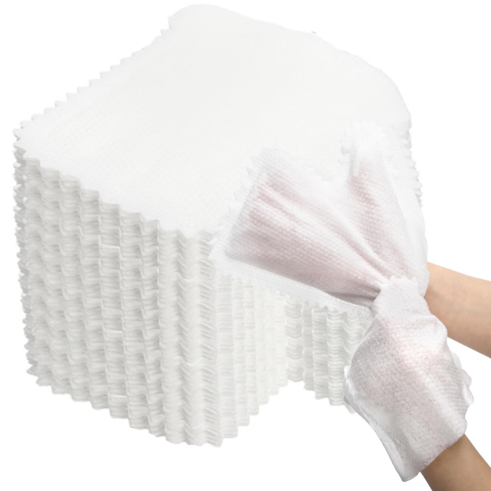 100 Pcs White Microfiber Dusting Gloves, Disposable Artisan Dust Cloth Remove…