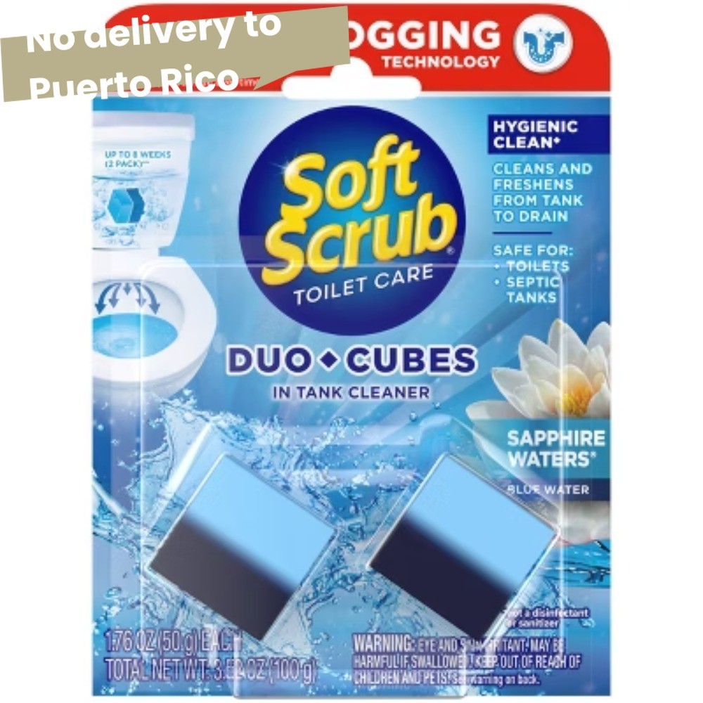 Soft Scrub Duo-Cubes Toilet Cleaner 2ct, Sapphire Waters-Fast delivery