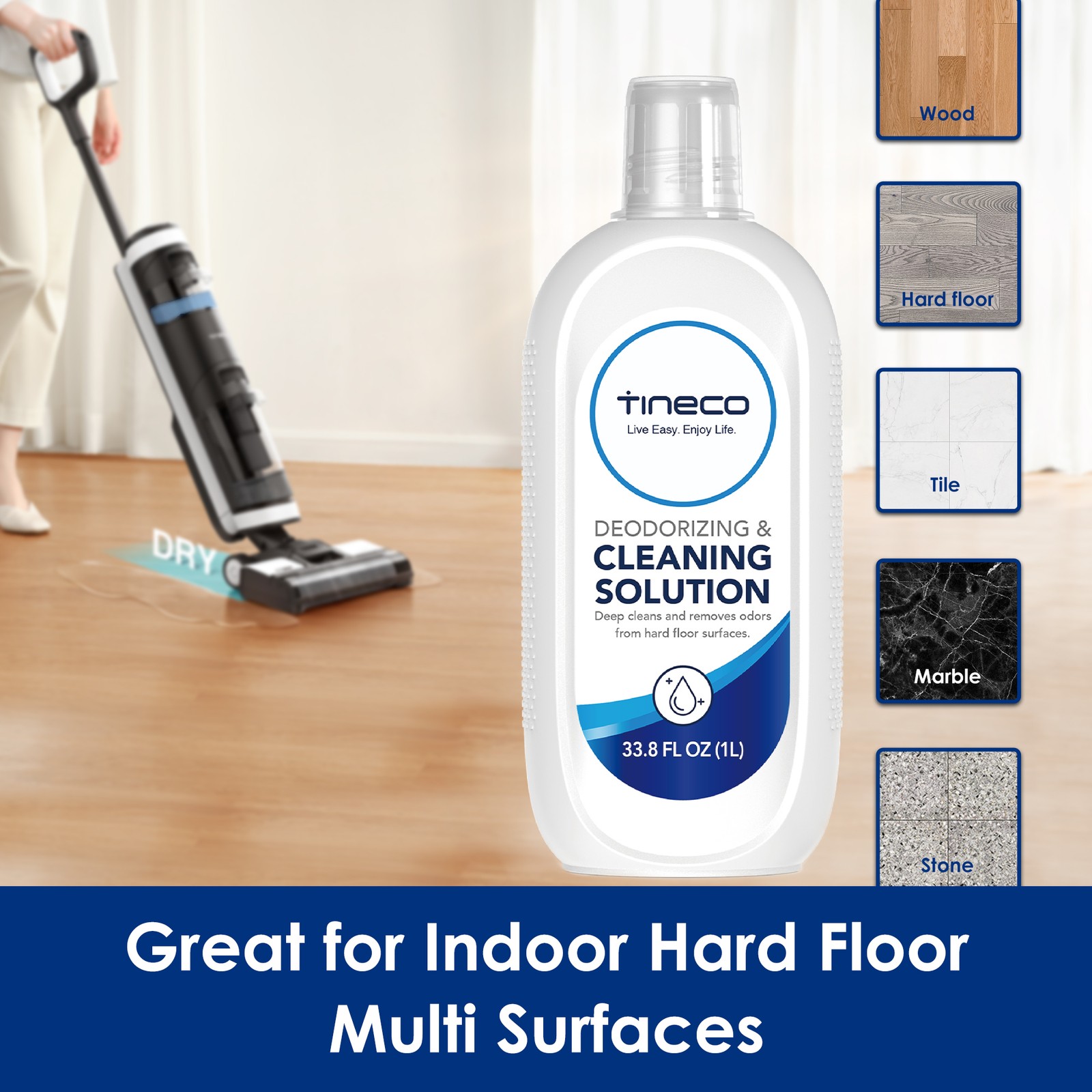 Tineco Floor Cleaning Solution 2L (33.8 OZ*2) for FLOOR ONE Series