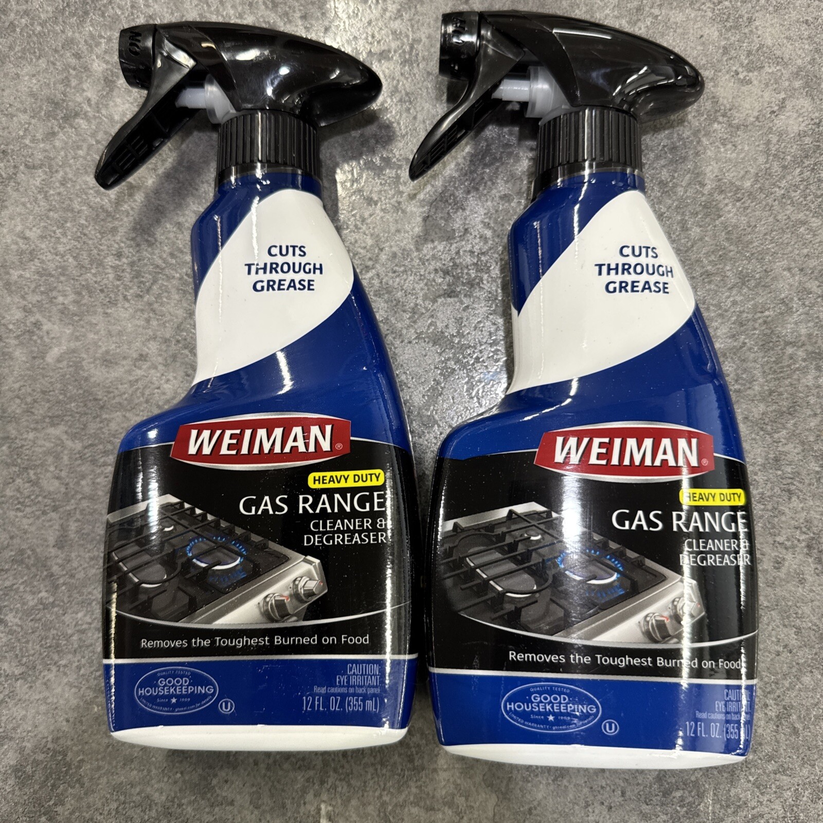 (2-Pack) Weiman Gas Range HEAVY DUTY Ceramic CLEANER & DEGREASER 12oz Spray