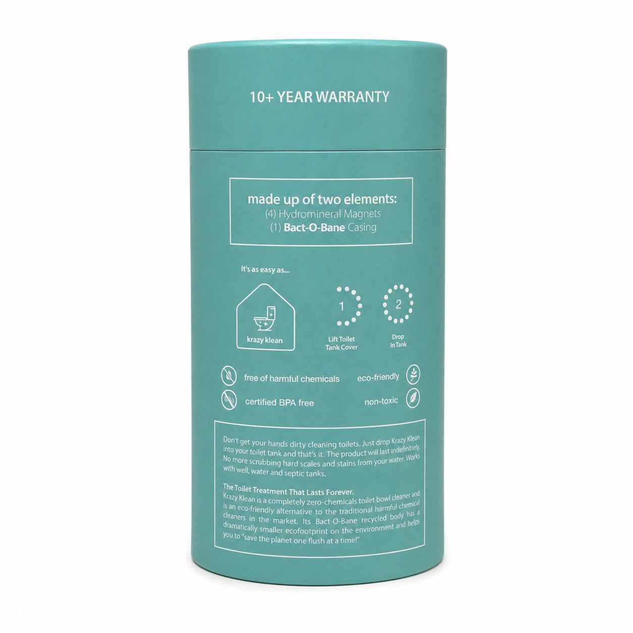 Krazy Klean with Bact O Bane Toilet Tank Cleaner 10 Year Stain Treatment