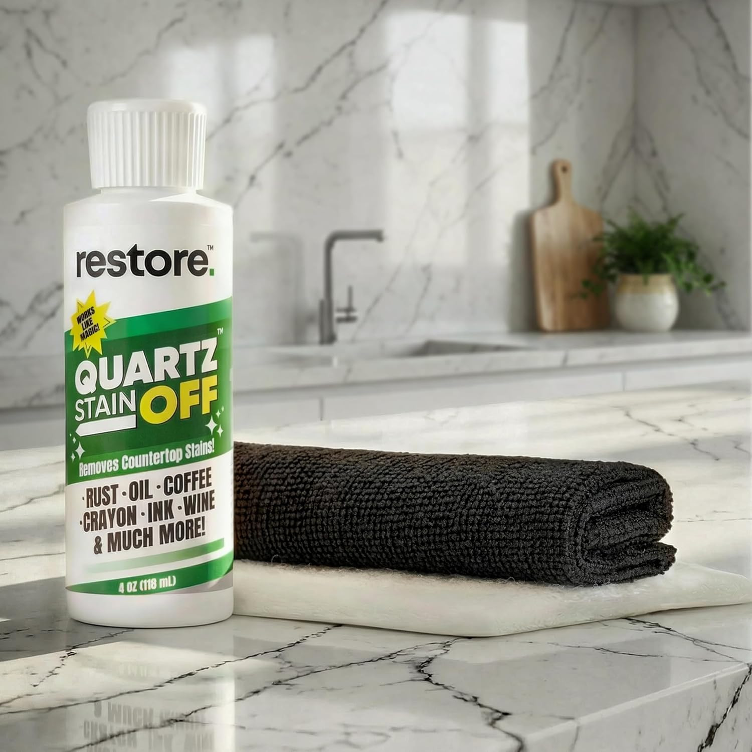 Quartz Stain off – Quartz Countertop Stain Remover Cream & Deep Cleaner | Remove