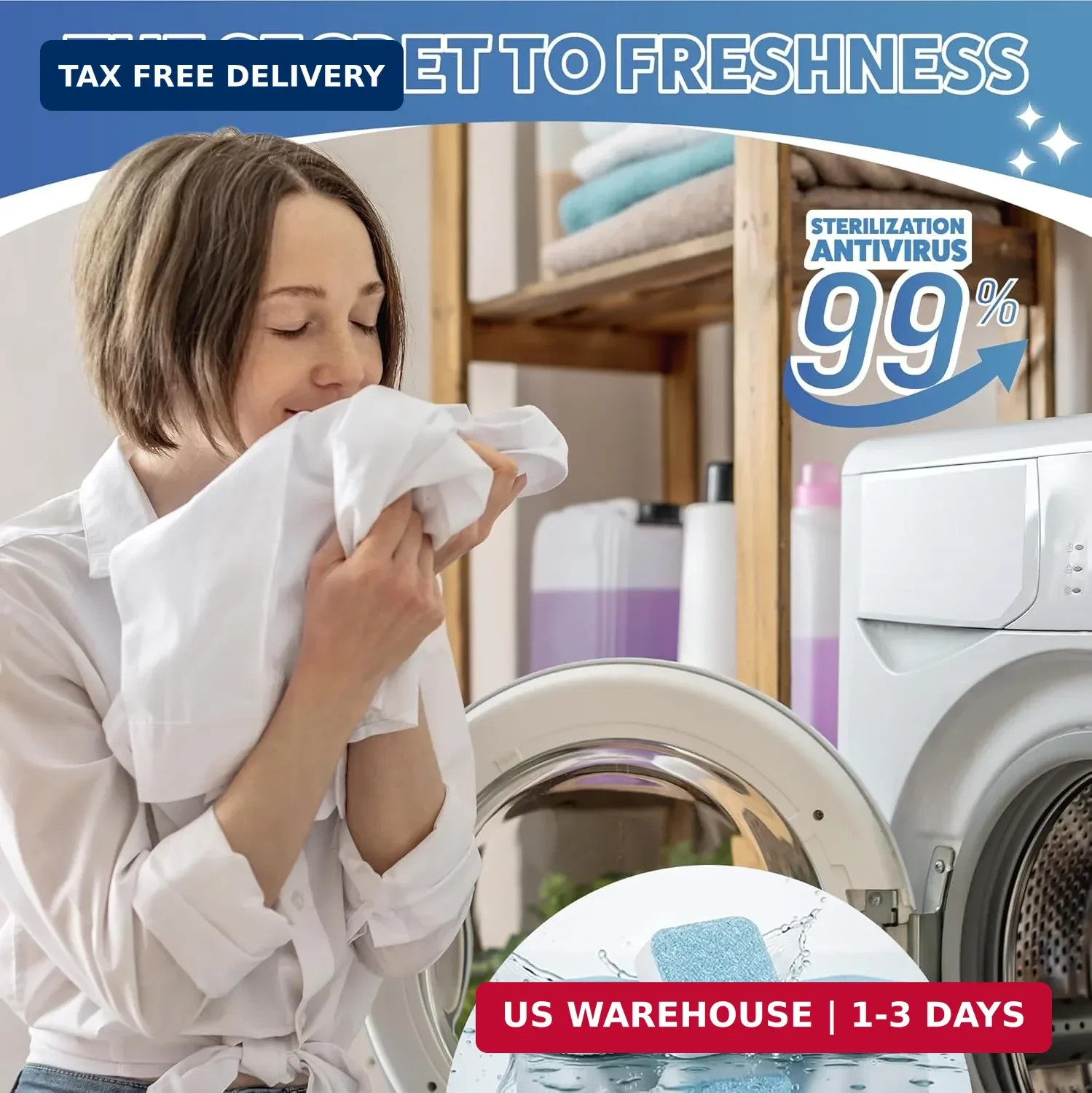 Washing Machine Cleaner Descaler Tablets 12 Pack (1 Year Supply) – Deep Cleaner