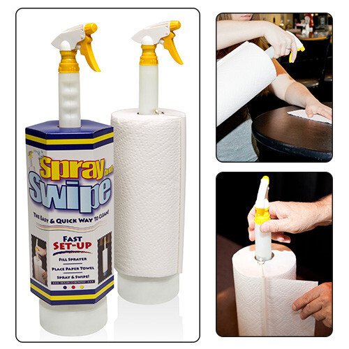 Spray and Swipe 3 Pack (Spray Bottle & Paper Towel Holder in 1)