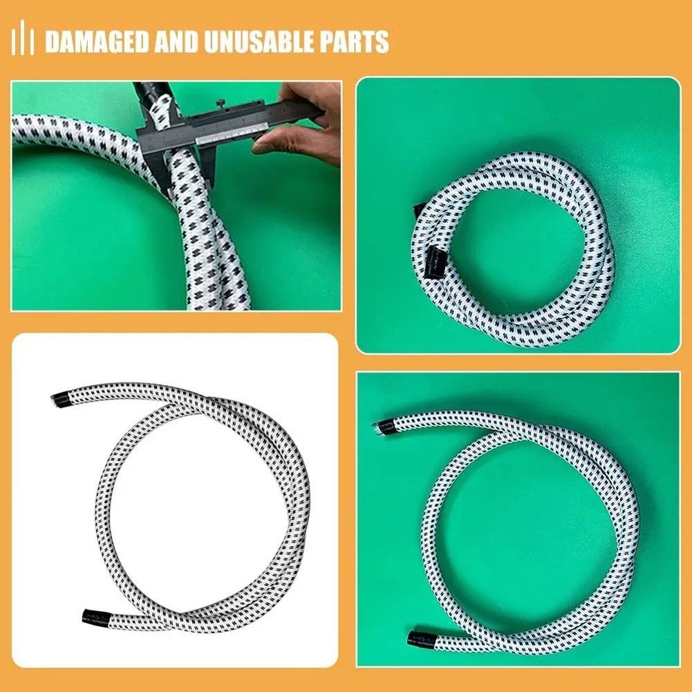 12m Steam Iron Replacement Hose PVC Nylon High Temp Resistant Air Duct Tube