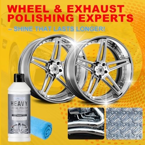 Metal Polish (16oz) & Chrome & Aluminum & Stainless Steel Polish, Multi Purpo…