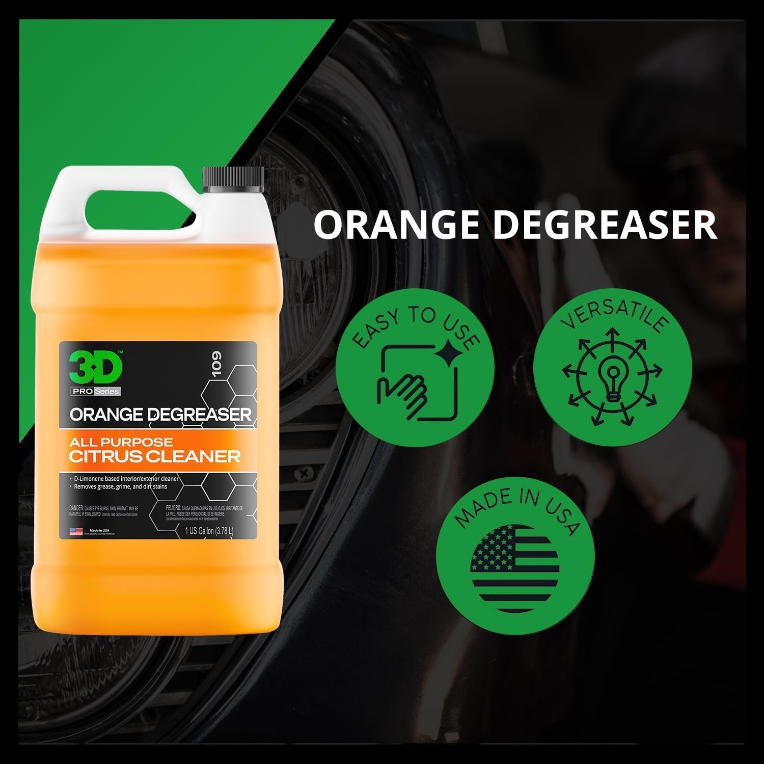 16 Fl Oz Citrus Degreaser – Spotless Car Cleaning for Interior & Exterior Use