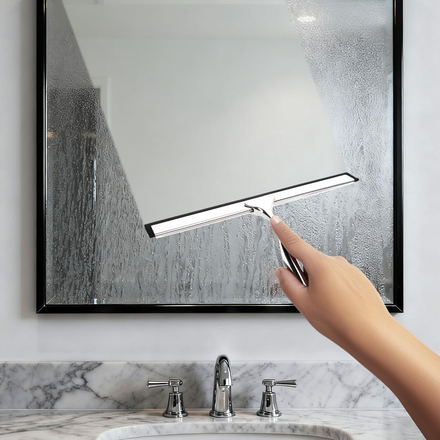 Squeegee for Shower Glass, 10-Inch Shower Squeegee for Glass Doors, All-Purpose