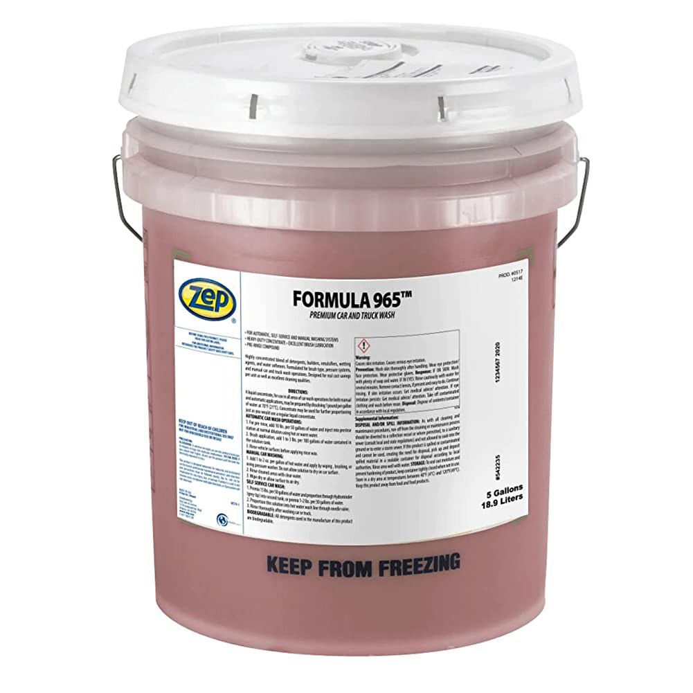 Zep Formula 965 Premium Car and Truck Wash – 5 Gallon Pail – 51733 – Prevents