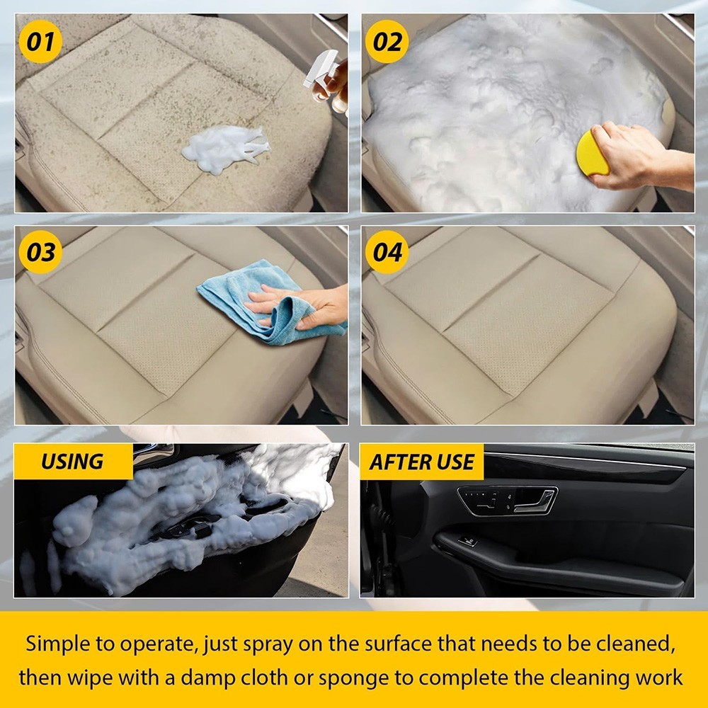 4-in-1 Multi-Enzyme Foam Cleaner, All-Purpose Spray 5oz with Sponge & Towel