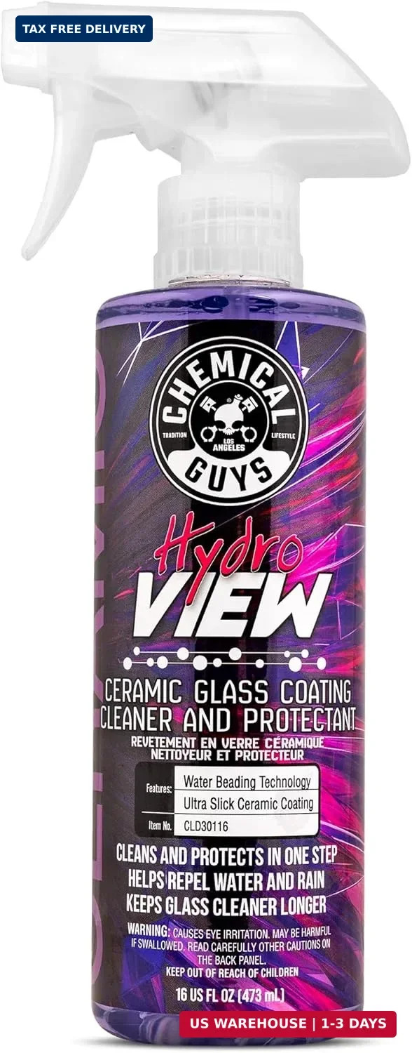 Chemical Guys HydroView Ceramic Glass Cleaner & Coating – Cleans & Adds Hydropho
