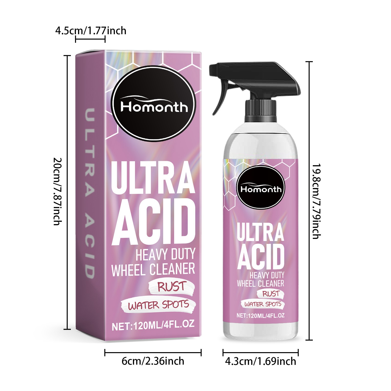 Mad Acid- Glass Cleaner, Heavy-Duty Wheel Cleaner, Water Spot Remover for Cars