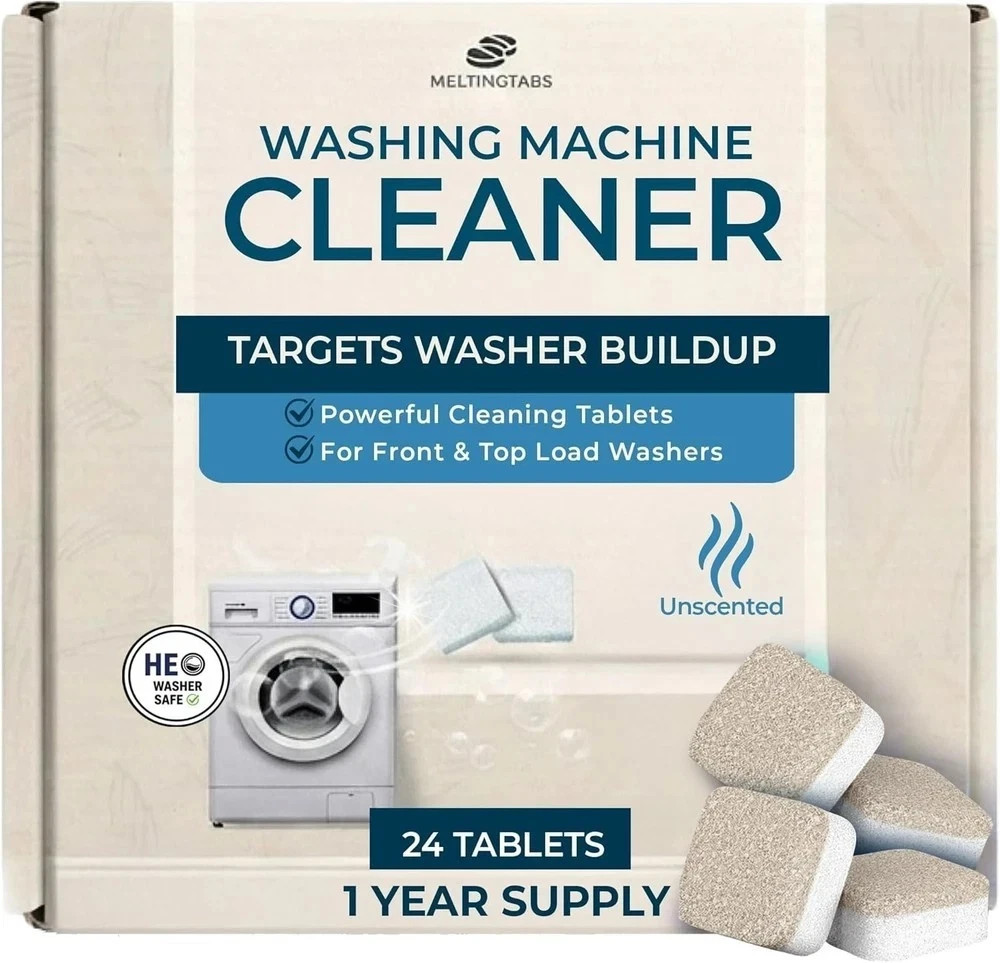 Uproot Clean Washing Machine Cleaner Tablets – 24 Pack for a 12 Month Supply. Fo