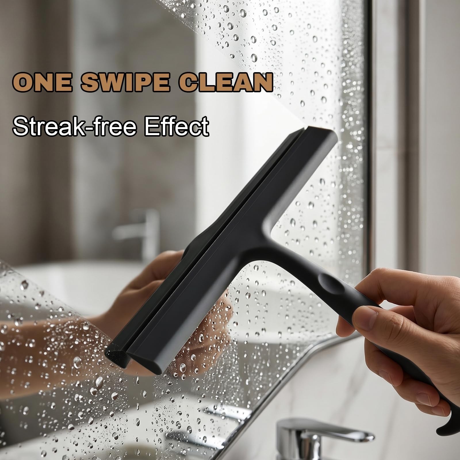 All-Purpose Shower Squeegee for Glass Doors with Hook, Silicone Squeegee for …