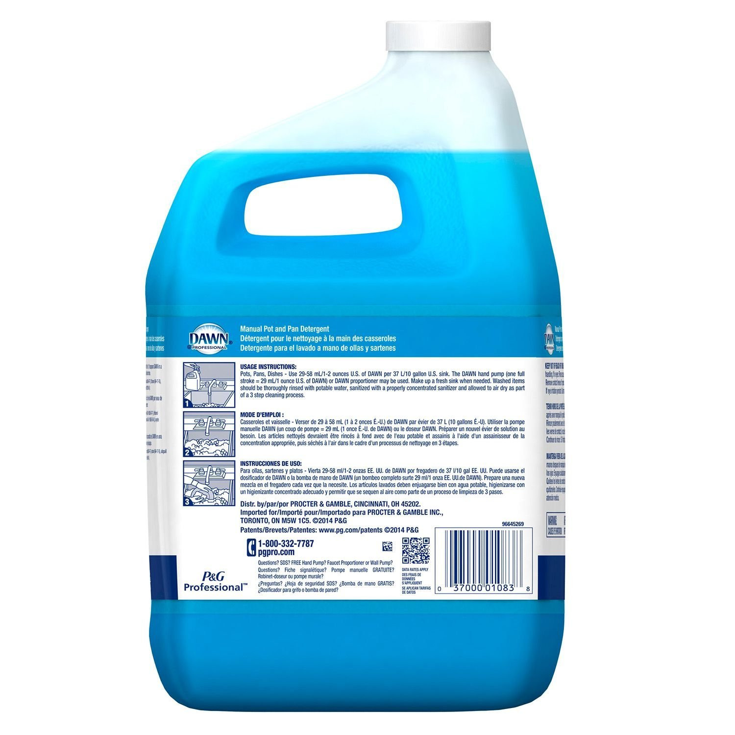 Dawn Professional Pot and Pan Detergent Regular Scent 1 Gallon 128Oz
