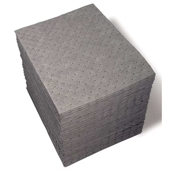 Brady Sorbent Pad, 19 gal, 15 in x 19 in, , Gray, 100 PK UXT100 Brady UXT100 15