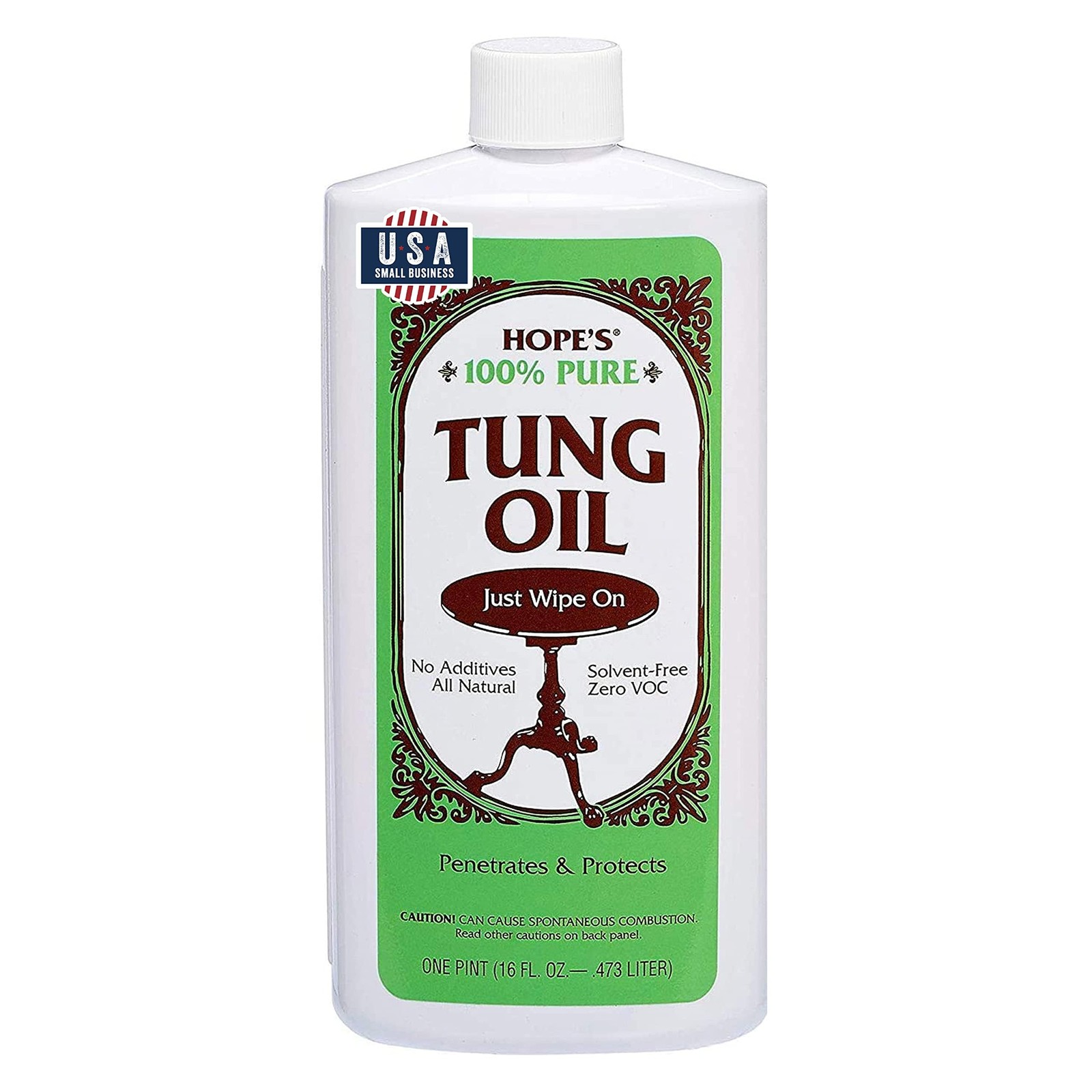 100% Pure Tung Oil, Food Safe, Premium Waterproof Natural Wood Finish and Sea…