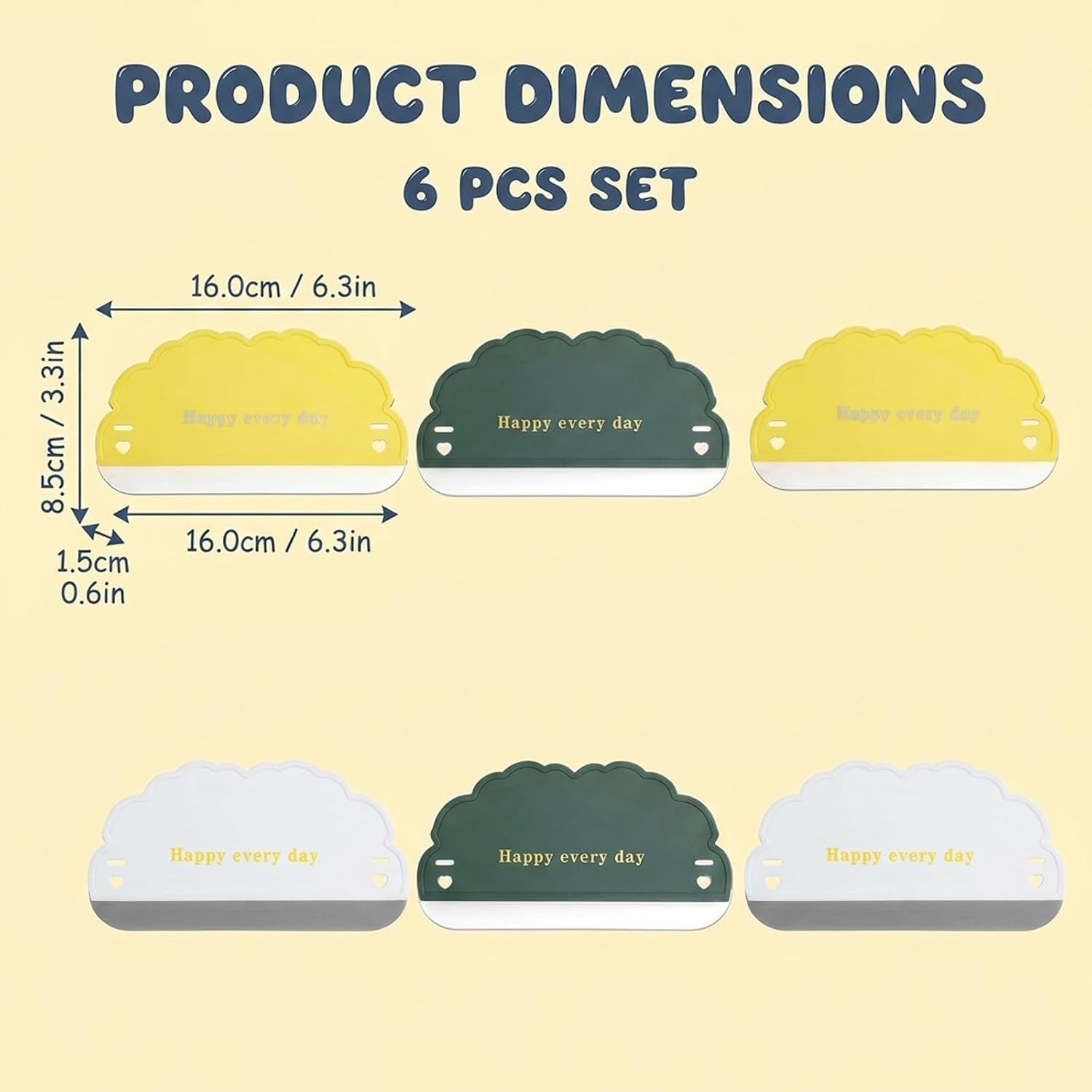 6pcs Sink Squeegee Set, Kitchen Sink Squeegee, Water Scrapers for Kitchen and