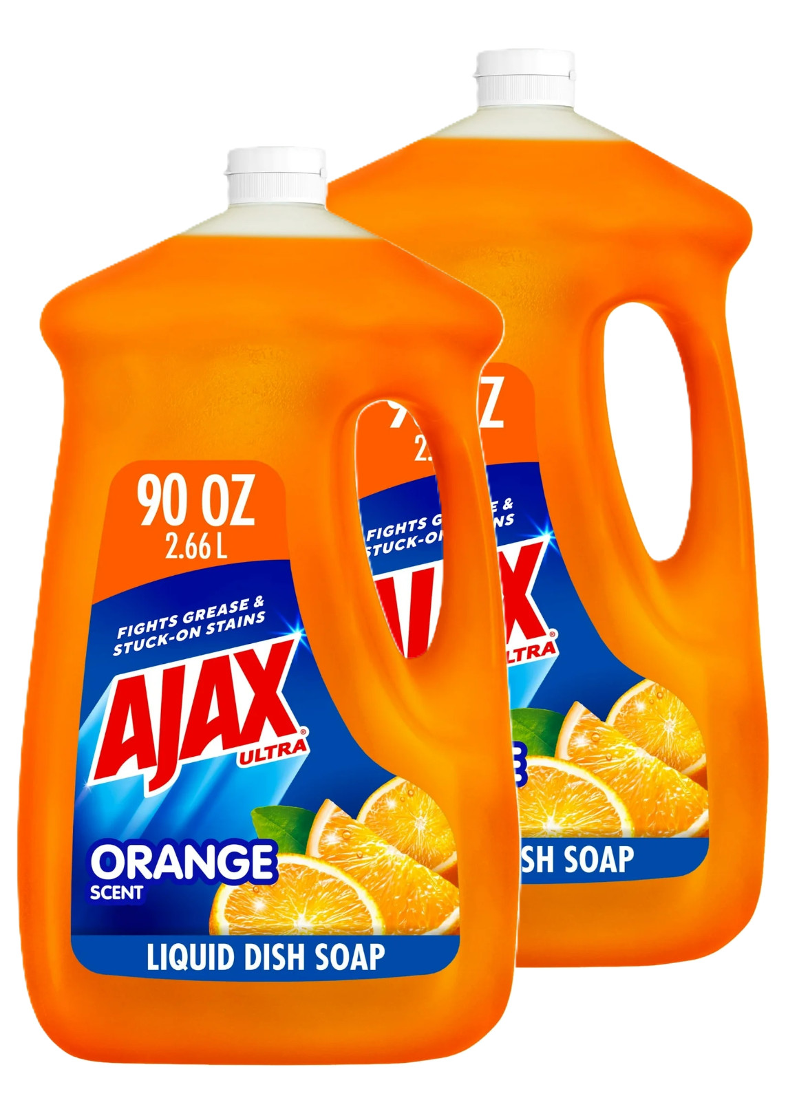 2pk Ajax Ultra Triple Action, Dishwashing Liquid Dish Soap, Orange 90 fl oz