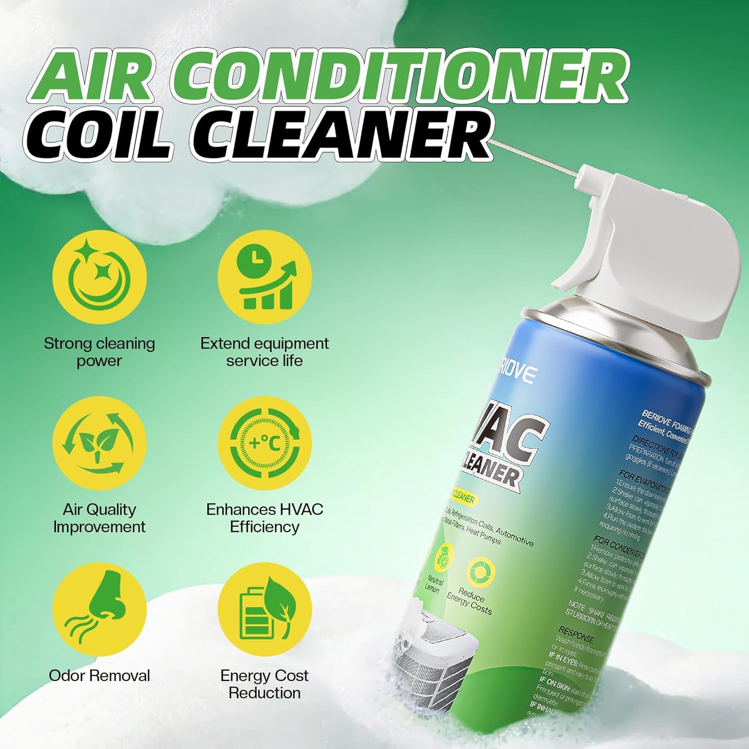 Foaming AC Coil Cleaner 19 oz Evaporator & Condenser Cleaner