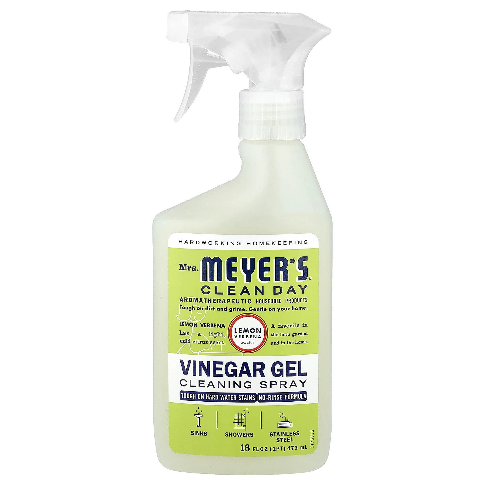 Vinegar Gel Cleaning Spray, Lemon Verbena, 16 fl oz (473 ml)