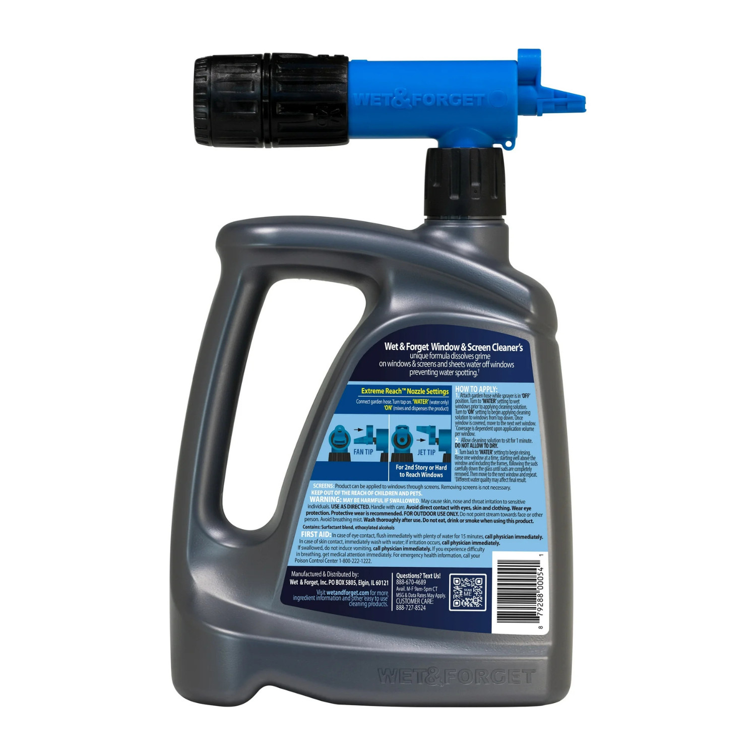 Wet & Forget Outdoor Window and Screen Cleaner Spray, 48 fl oz