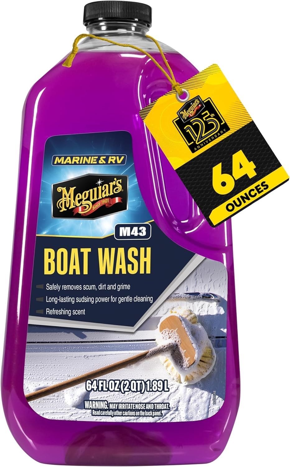 Meguiar’s M43 Marine/RV Boat Wash, pH-Balanced Boat/RV Wash for Protecting Fi…