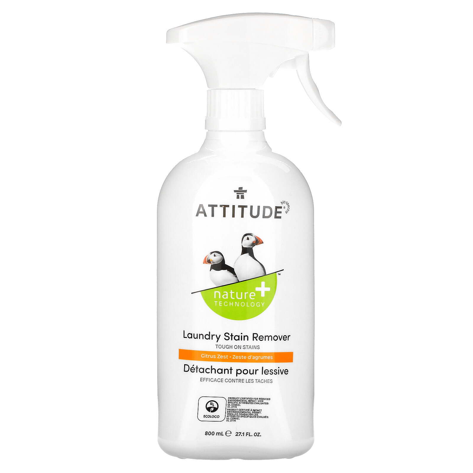 ATTITUDE Laundry Stain Remover Citrus Zest 27 1 fl oz 800 ml EcoFriendly,
