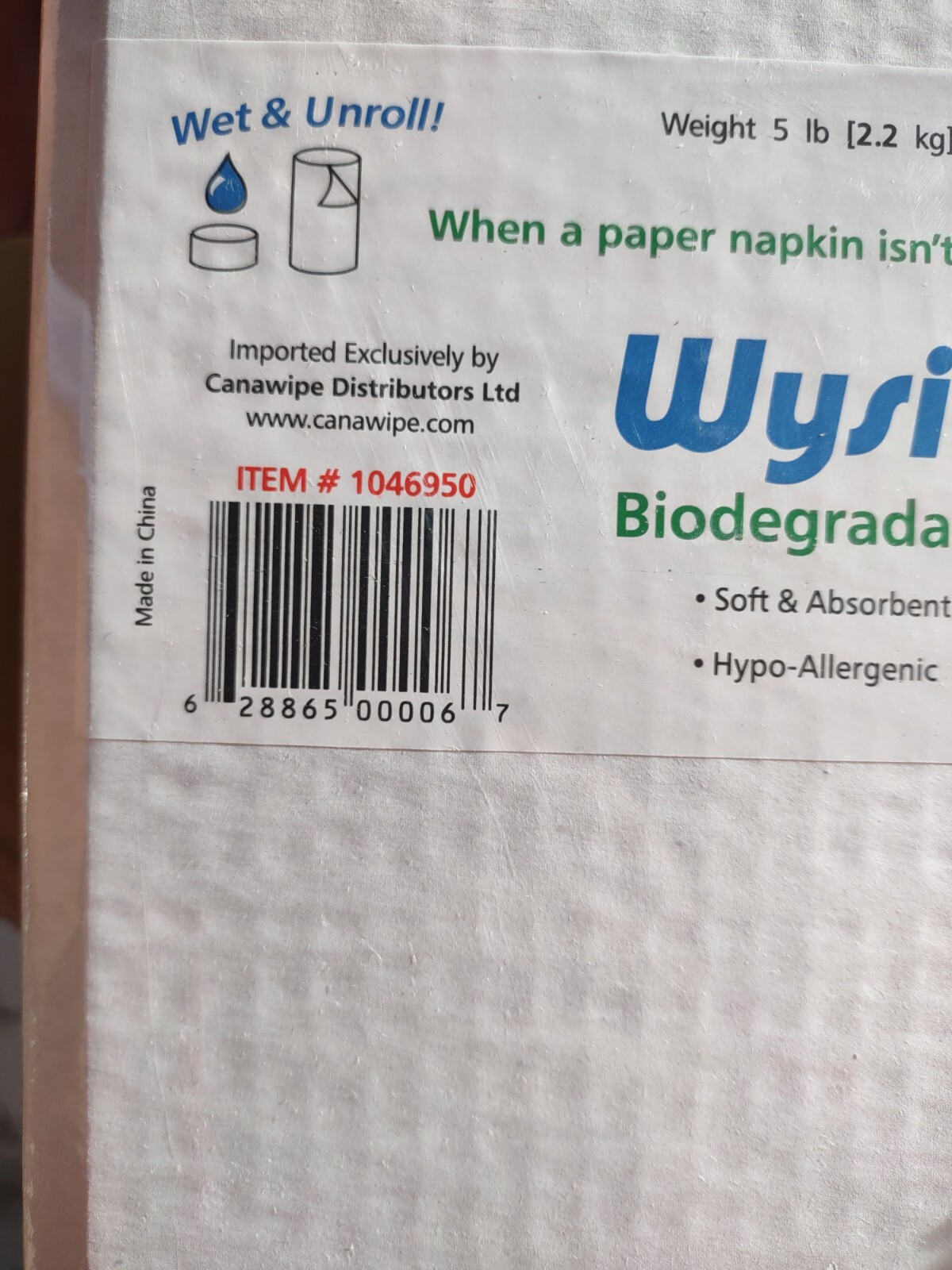 WYSI Multi-Purpose Expandable Wipes Add Water Box of 1000 Compressed Tablets NEW