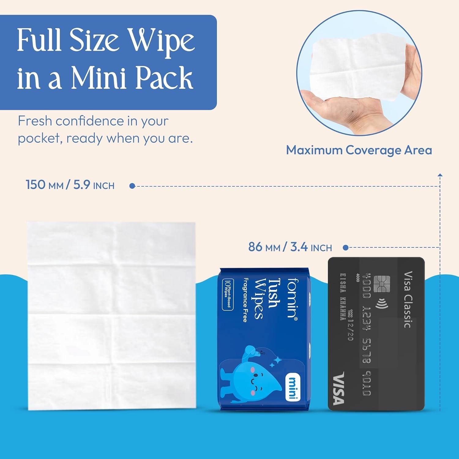 Luxury Flushable Wipes – 64 Count Unscented, pH Balanced for Sensitive Skin