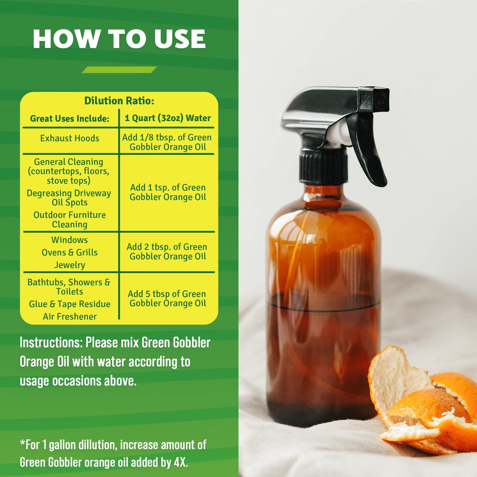 Cold Pressed Concentrated Orange Oil – Multi-Purpose Cleaner for Home & Outdoor
