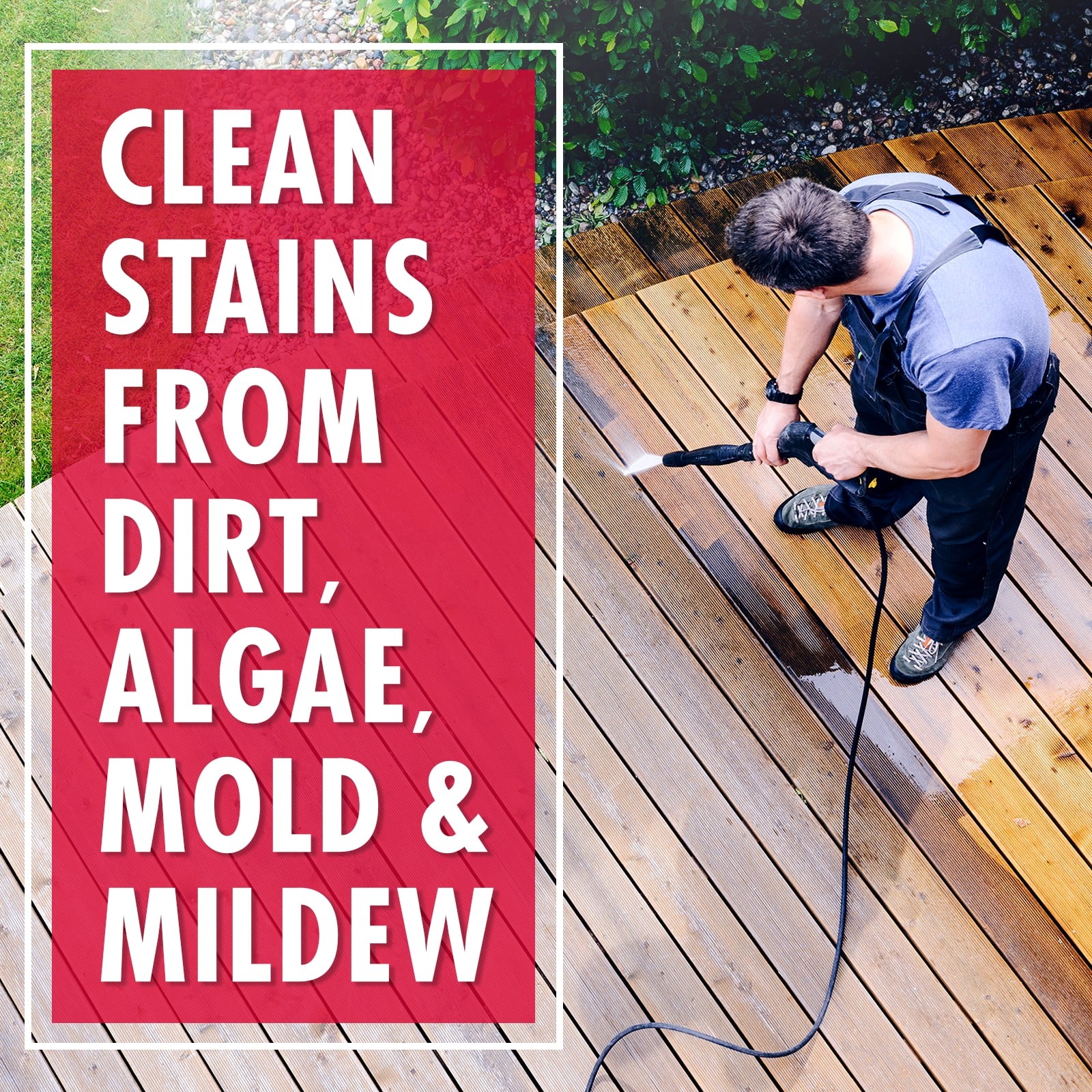 30 SECONDS Outdoor Cleaner for Stains from Algae, Mold and Mildew 1 Gallon