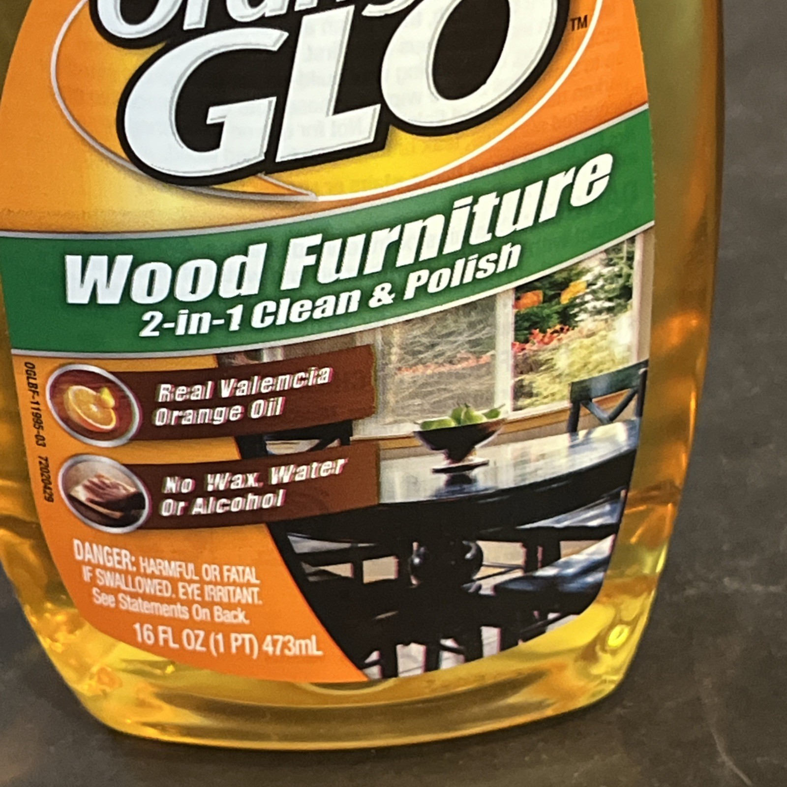 Orange Glow Wood Furniture 2 in 1 Clean & Polish Spray 16 oz NEW