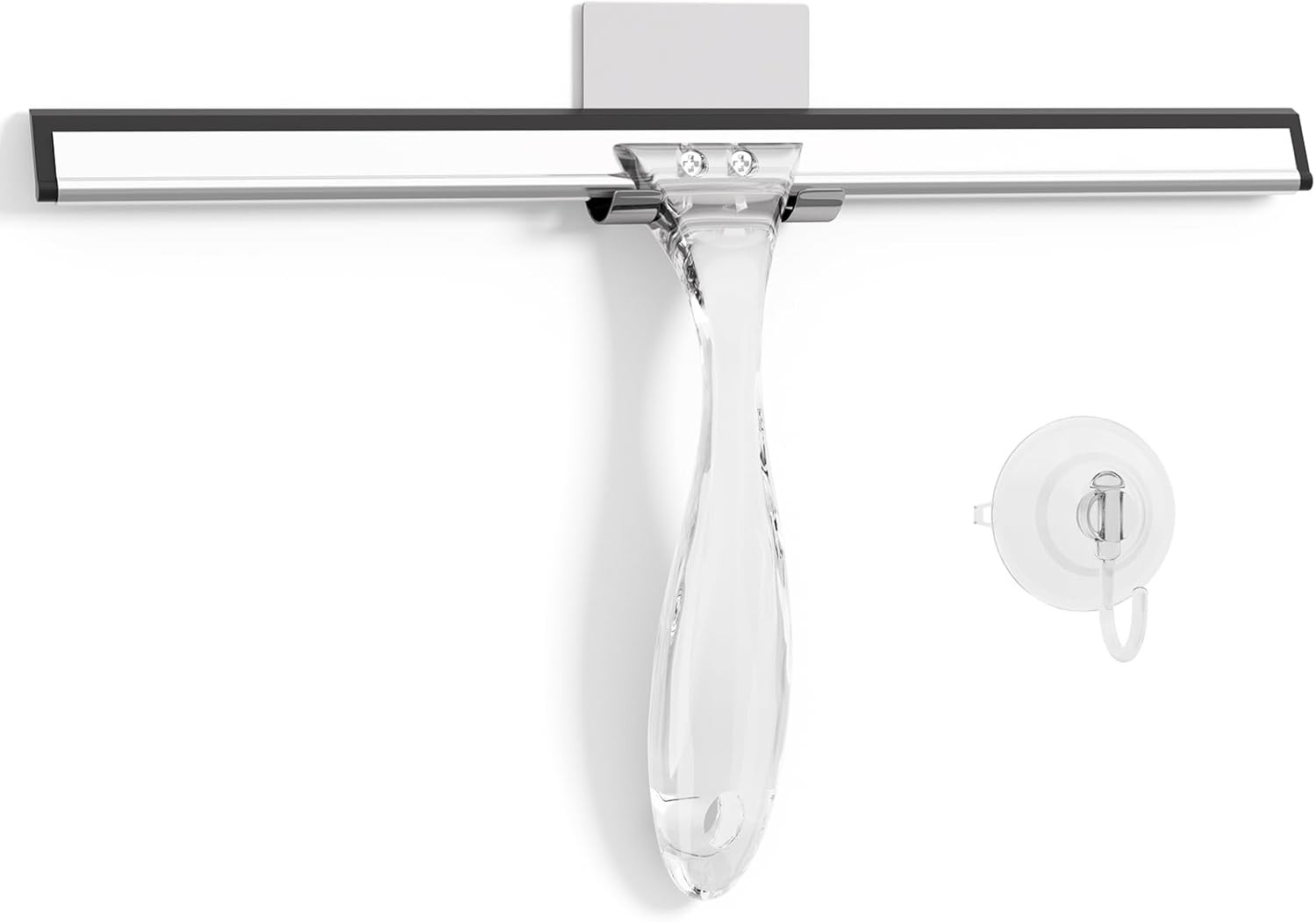 Shower Squeegee for Glass Doors,Clear Squeegee – 10 Inches, Clear